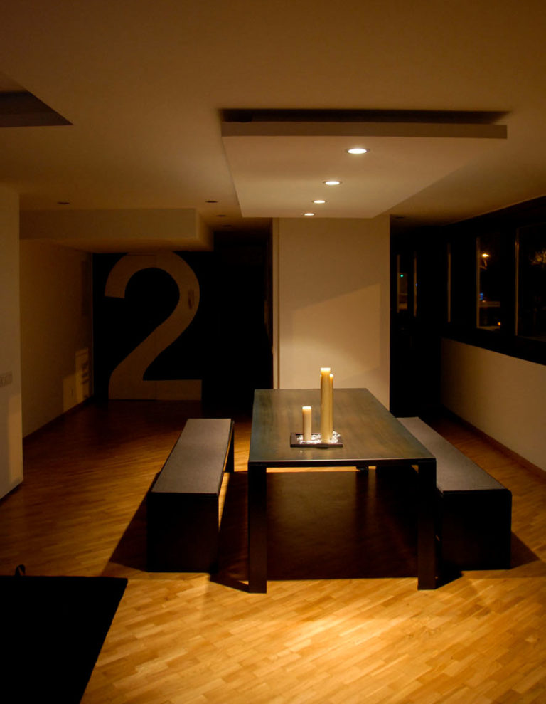 EstudioTInto - Diseño proyectos arquitectura - comedor reforma integral despacho en piso vivienda san Gervasio Barcelona