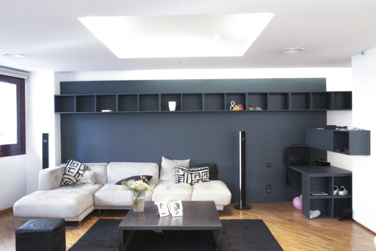 EstudioTInto - Diseño proyectos arquitectura - salón reforma integral despacho en piso vivienda san Gervasio Barcelona